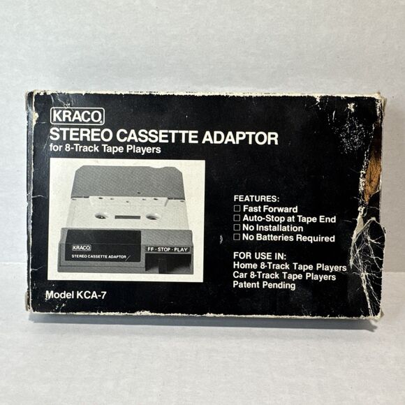 KRACO Stereo Cassette to 8-Track Tape Player Adapter Model KCA-7 - Untested - Picture 1 of 6